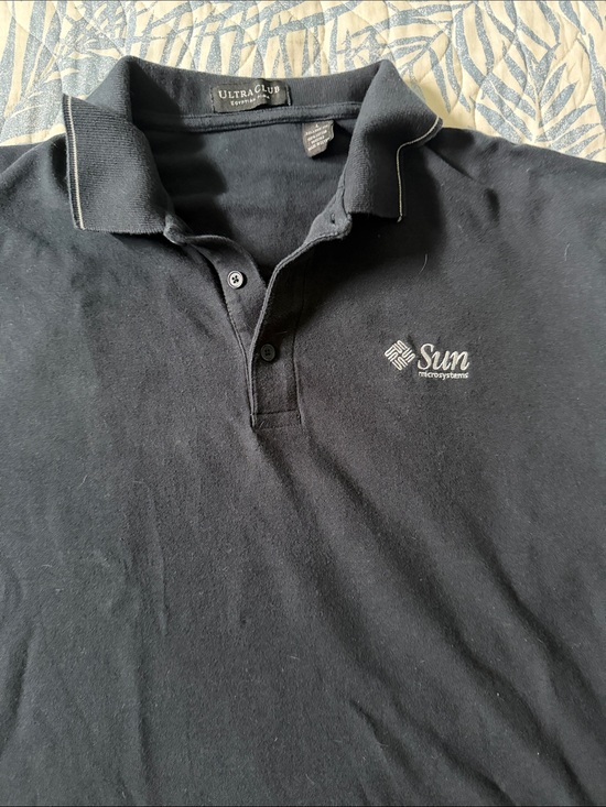 Men's Black Polo Shirt #Sun Microsystems